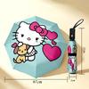 Hello Kitty 8 Ribs 3Fold Black Glue Uv Protection Umbrella Sun Protection Rainproof Compact Folding Umbrella For Travel Daily Use C9241502