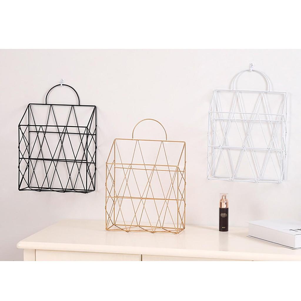 Modern Metal Wrought Iron Wall Shelf Home Bedroom Study Wall