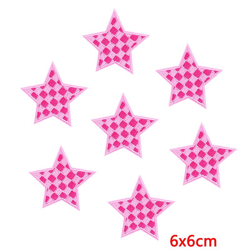10PCS Wholesale Pink Bow Crown Lips Embroidery Patches For Clothing DIY Thermoadhesive Patches On Clothes Iron On Patch Backpack