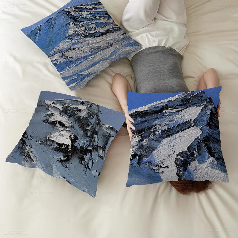 Conrad Jon Snow Mountain Artist Pillow Cover Design Cushion Cover Decor Holiday Decorati