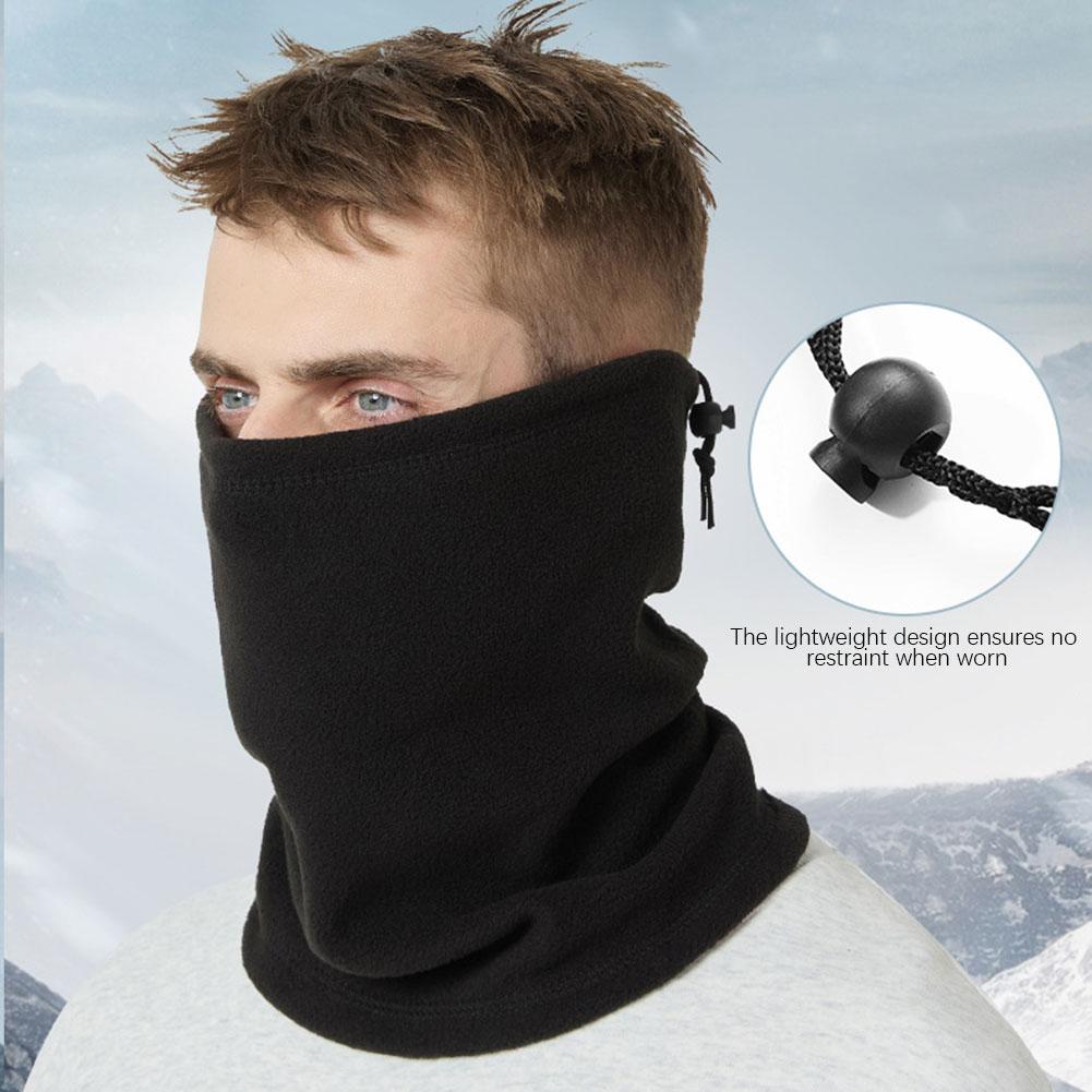 Winter Windproof Ski Mask Drawstring Neckerchief Warming Face Cover Light Breathable For Outdoor Ski Skate Climbing
