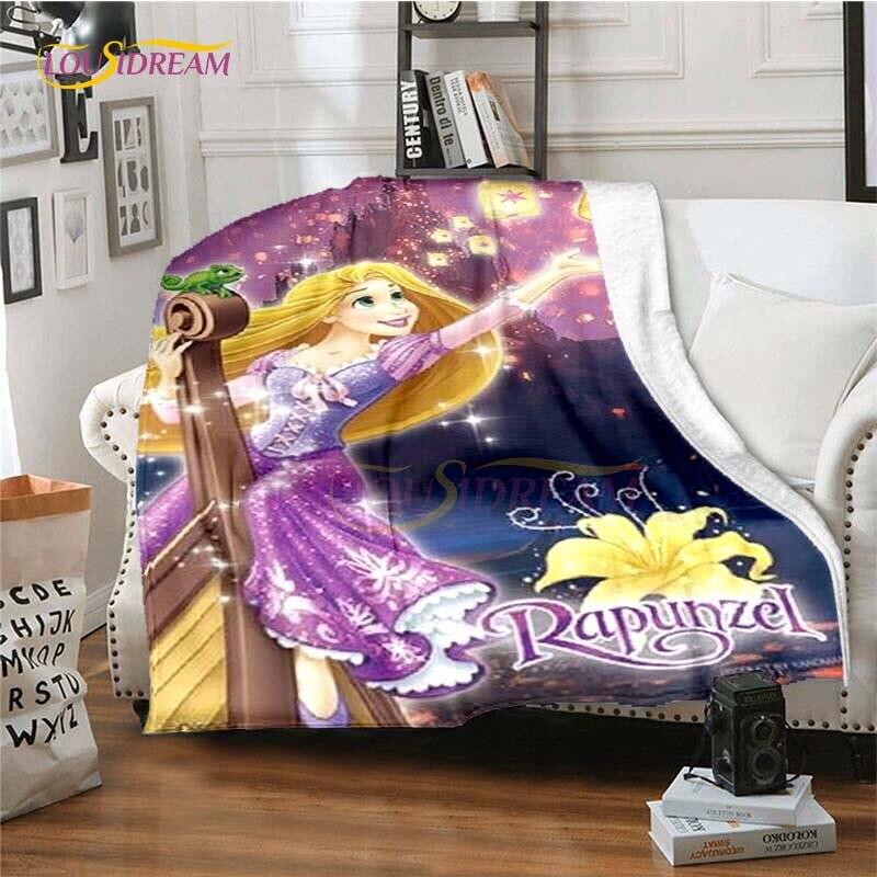 Mooie Prinses Rapunzel Cartoon Deken Anime Plaid Dekens voor Bedden Banken Queen Size Zachte Beddengoedhoes Huisdecoratie Kinder Cadeau