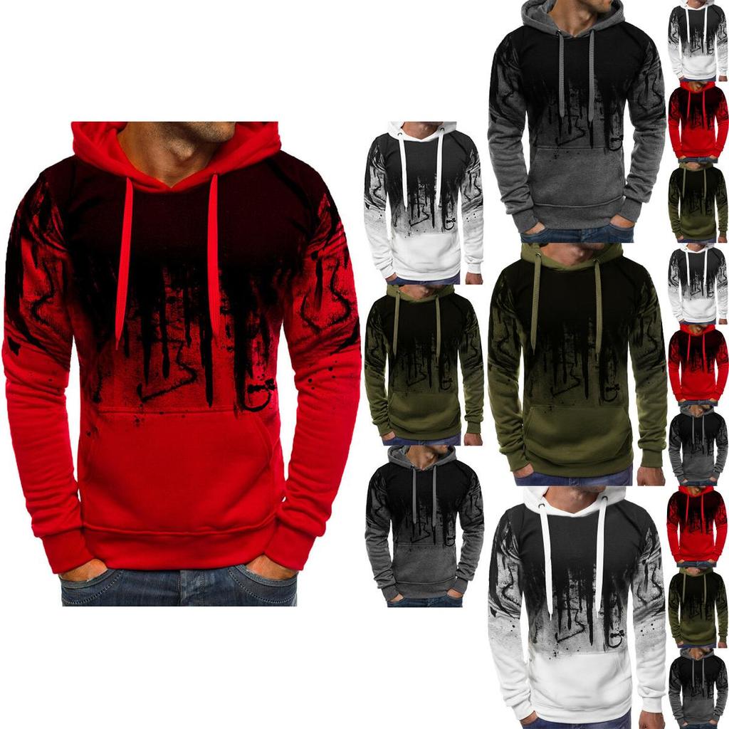 Men's Winter Hoodies Slim Fit Hooded Sweatshirt Warm Outwear Soft Material Jacket