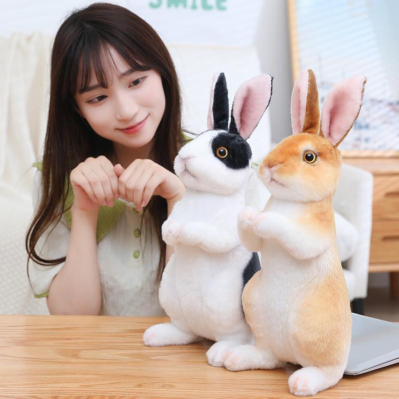 Cute Rabbit Plush Toy Decoration Props Standing Pose Wholesale