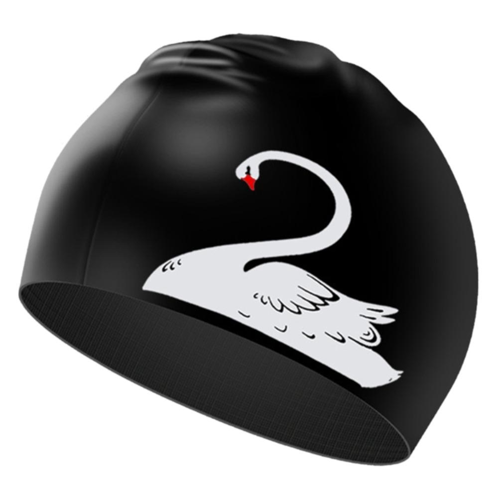 Lange Haare Ohrenschutz Buchstaben Badekappe Silikon Schwimmkappe Schwimmkappen Elastische Tauchkappe