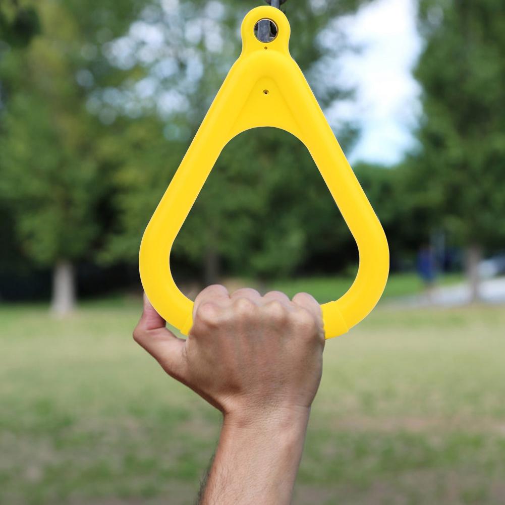 Plastic Yellow Kids Children Flying Gym Rings Pull Up Ring for Sports Game Outdoor Indoor Fitness