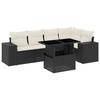 VidaXL Garden Lounge Set 6 Pcs with Cushions Black Wicker 3269146