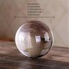 70mm Clear Acrylic Crystal Sphere with Wooden Stand Healing Crystal Ball for Meditation, Home Decoration Various Sizes