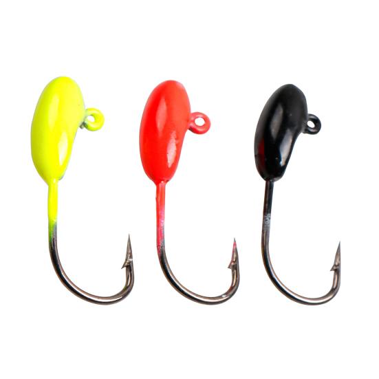 10Pcs/Set 1.5g 2.4cm Fishing Hooks Smooth Surface Easy Installation High Carbon Steel Sharp Lead Head Lure Jig for Outdoor