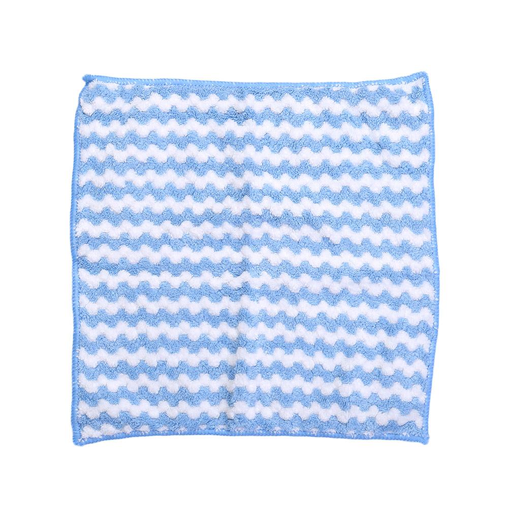 Household Non-stick Striped Flower Kitchen Tool Microfiber Tableware Wash Cloth Wiping Rag Cleaning Cloth Dish Towel