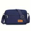 Unisex Casual Canvas Crossbody Bag with Adjustable Strap (51.18inch) - Multi-Compartment Khaki Shoulder Bag for Daily Commute & Travel, Hand Washable