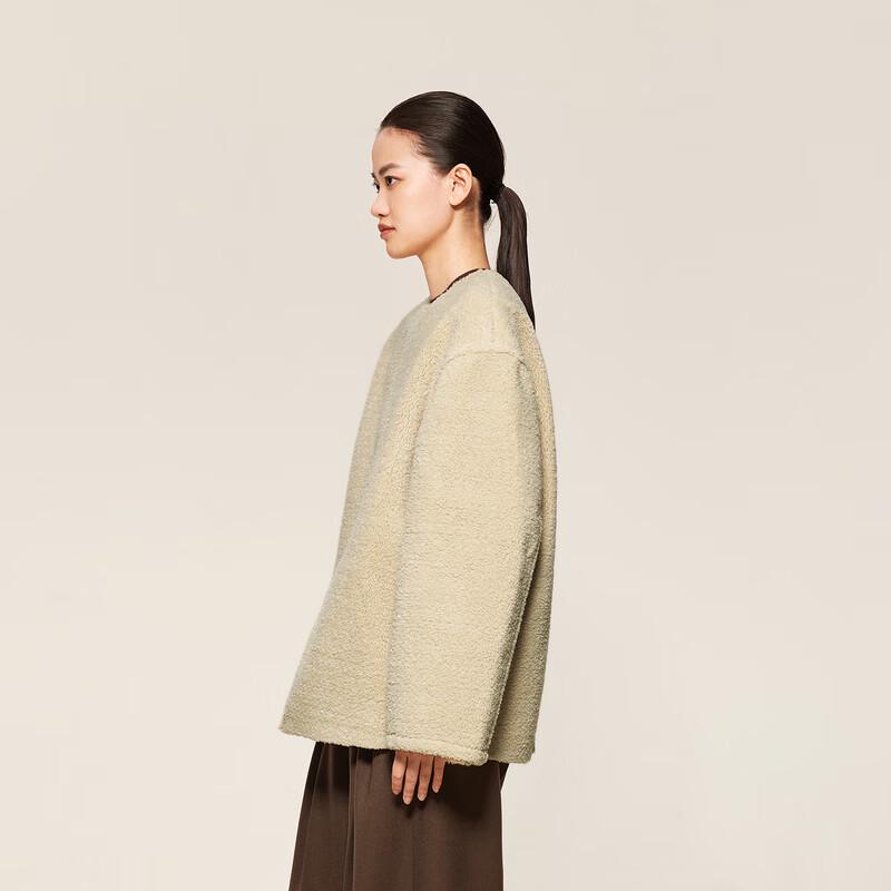 

LESS 2024 Зимнее пальто свободного кроя с длинными рукавами из искусственного меха M