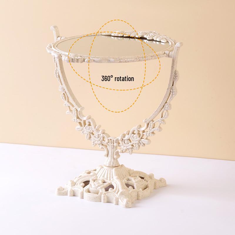 European Retro Double-Sided Rotatable Vanity Mirror