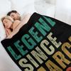 Legend Since march 1972 Awesome Retro Vintage Birthday Years Old Gift Throw Blanket Multi-Purpose Nap Sofa Blankets