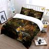Leopard Jungle Print Decor Set Soft Comfortable Duvet Cover Bedding Set Included 1*Duvet Cover & 2*Pillowcases, Gift