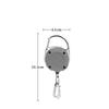 Retractable Metal ID Card Lanyard with Zinc Alloy Keychain and ABS Pull Cord