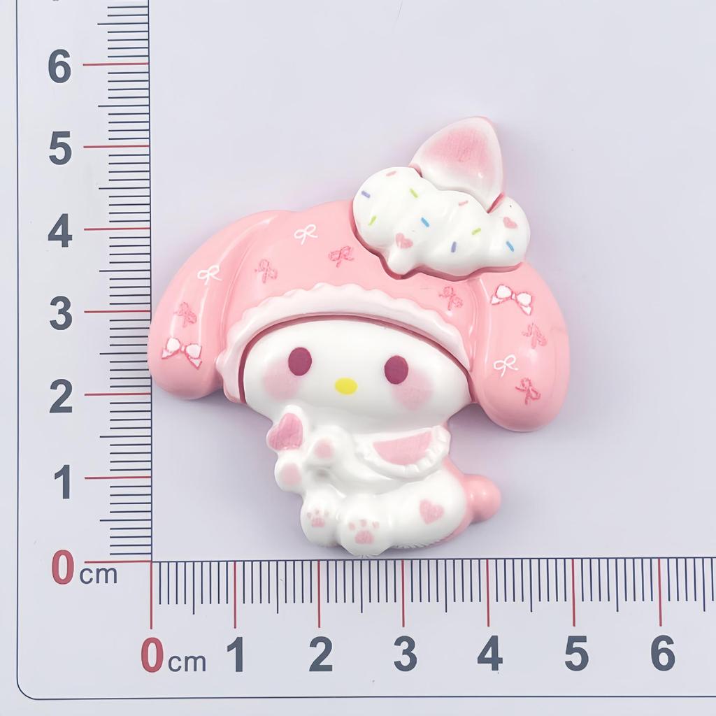 Cartoon Resin Accessories: Strawberry Melody Hair Clips, Keychains, Crocs Charms