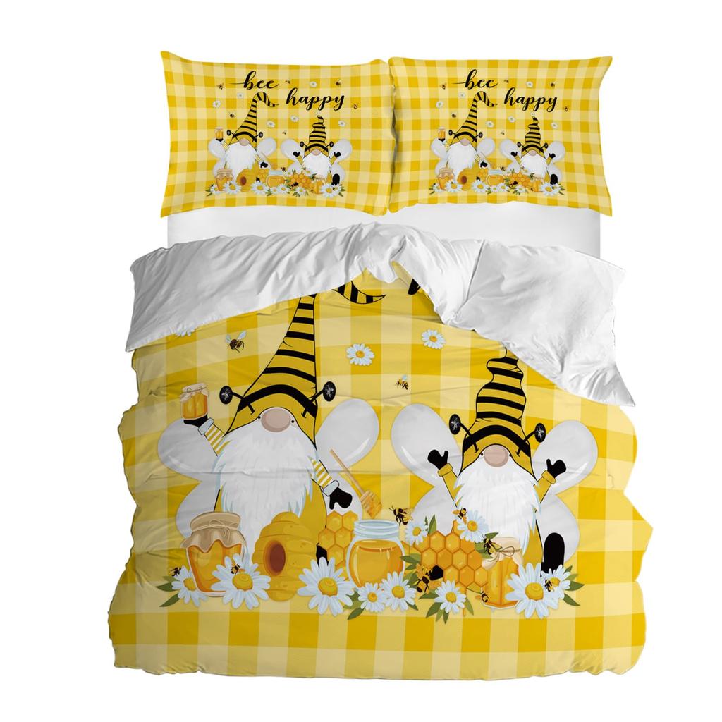 Honey Duvet Cover Sets For Kids Queen Size Quilt Covers Lightweight Down Bedroom Decor 2 Pillowcases 1 Duvet Cover No Comforter