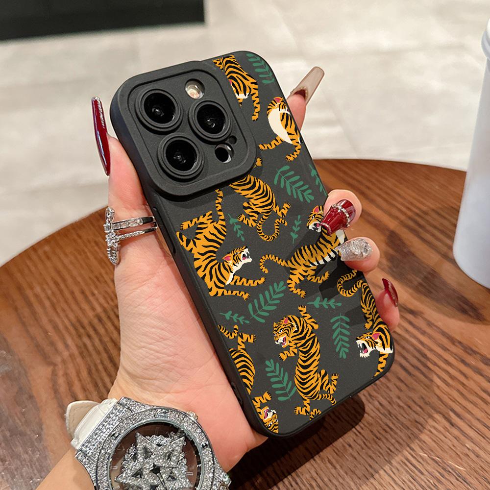 Jungle Tigers Phone Case For Samsung Galaxy S25 S24 S23 S22 S21 S20 Note20 Edge FE Plus Ultra 4G 5G Soft Silicone Back Cover