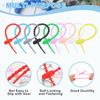 Silicone cable tie reusable colored cable strap 220mm 30PCS