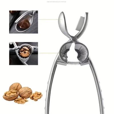Multifunktionaler 2-in-1 Schnell-Kastanienclip Nussknacker Schalenentferner Walnusszange Metall Nussöffner Aluminiumlegierung Küchenwerkzeuge