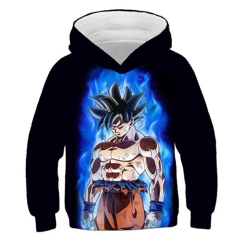 3-12Y Girls Anime Top Long Sleeve Kids Boys Dragon Ball Z Graphic Autumn Child Sweatshirt Hoodies Spring Children's Soft Clothes