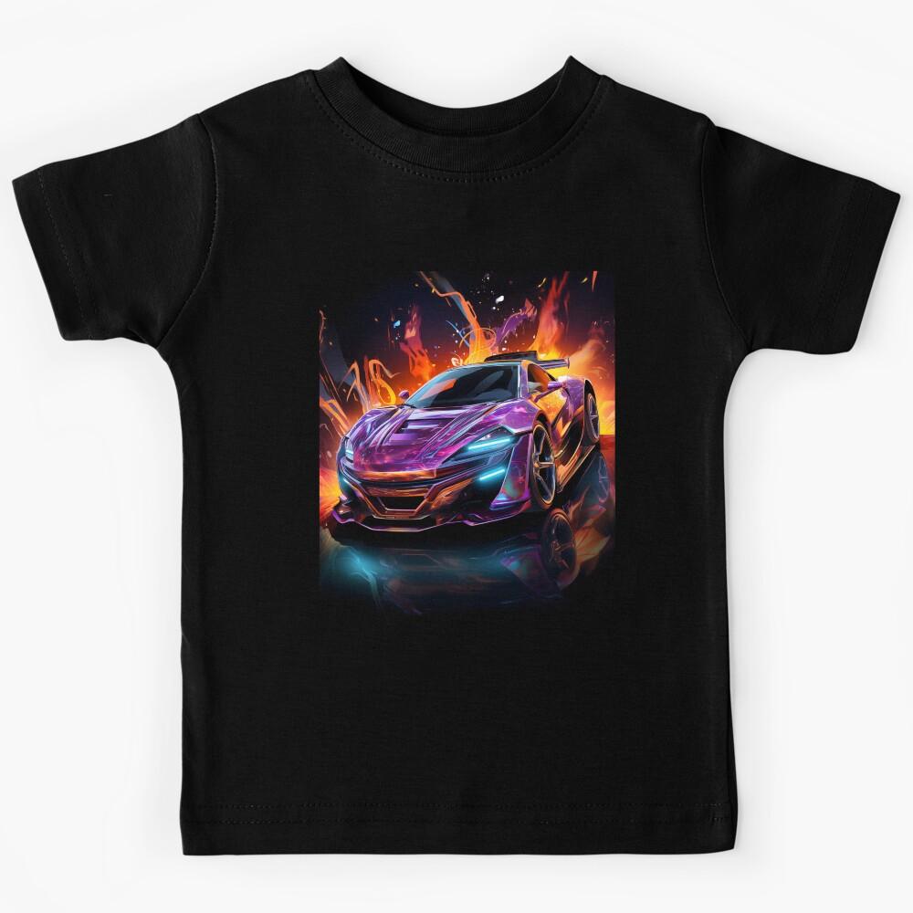 Neonic Futuristic Car Kids T-Shirt 100