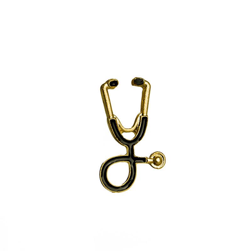 Stethoscope Badge Brooch: European & American Film-inspired Alloy Jewelry