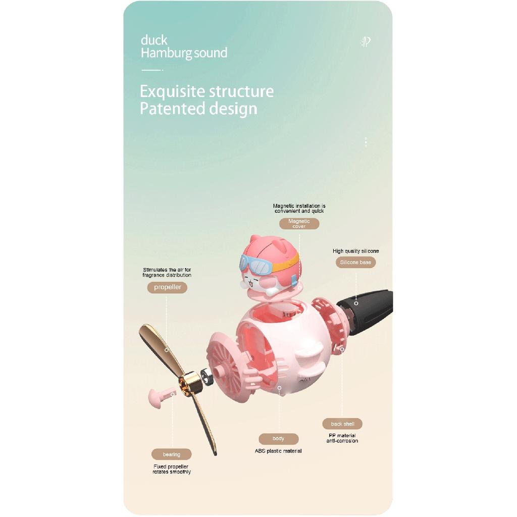 Niedlicher Auto-Lufterfrischer, Cartoon-Ente, Auto-Luftauslass, Aromatherapie-Clip, Parfüm-Diffusor, Dekoration, Auto-Innenraum