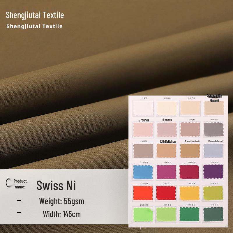 Lightweight Nylon Taffeta Fabric – Waterproof, UV Protection, Breathable, and Moisture-Wicking Sun Protection.