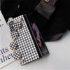 Dámský látkový náramek s mřížkovým vzorem Kryt na telefon Samsung Galaxy Z Fold 3 5g Zfold 4 Houndstooth Potištěné pouzdro Pu Leather Hard