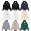 AMI CLAMS Unisex Hoodie with Embroidered Heart & Zippered Pocket - Autumn/Winter Casual Jacket