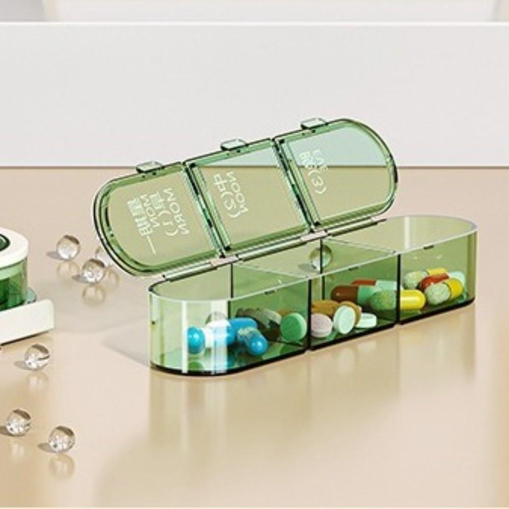 Large Capacity Pill Cutter Box Moisture Resistant Drug Dispensing Case  Elderly Medication