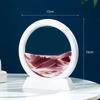 3D Ruchomy Obraz Sztuki Piasku Okrągły Szkło Głębinowy Krajobraz Piasku Klepsydra Ruchomy Piasek Rzemiosło Płynący Obraz Biuro Wystrój Domu Prezent