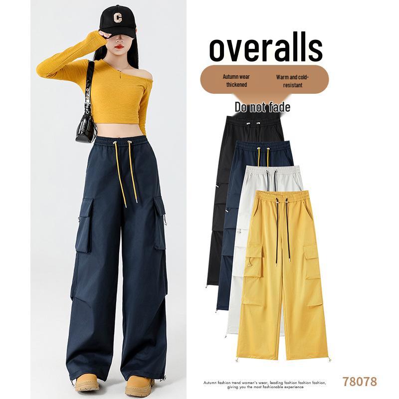 Women's High Waist Waterproof Wide Leg Trousers - Warm, Windproof, Quick-Dry Softshell for Autumn Cycling and Casual Wear