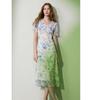 2026 Summer French Floral Mid-Length Blue Skirt - Romantic & Fashionable