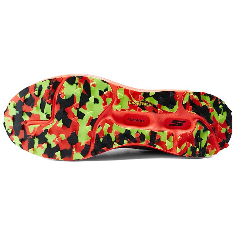Skechers Go Run Razor Trl - 2 Zapatillas Casuales de Caña Baja para Correr para Hombre Negro Naranja Rojo 246077-BKMT