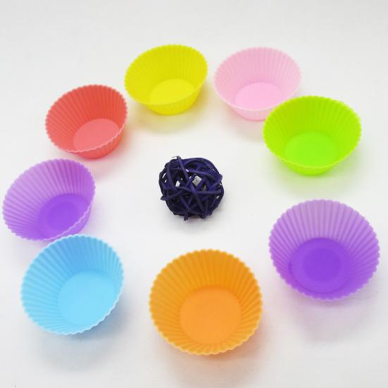 Puntos wiederverwendbare Silikon 12Pcs Kuchen Liner Muffin Schokolade Cupcake Formen Backformen Tasse