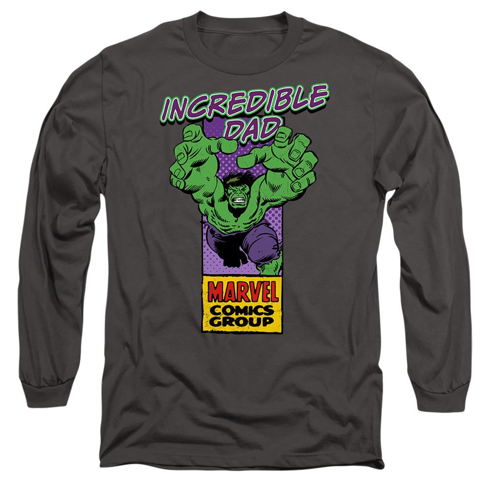 Marvel Comics Mens Incredible Dad Hulk Corner Box Fathers Day T-Shirt
