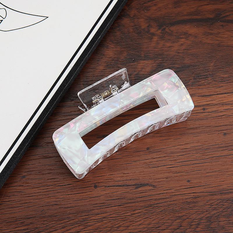 Korean Fashion Transparent Candy Color Square Hair Clip - Imitation Acetate Shark Clip for All Hairstyles