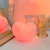 Pink White Love-Shaped Night Light Three-dimensional Ambient Light Heart Shaped  LED Lamp  Wedding