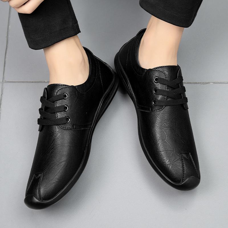 Men's Casual Shoes Cow Split Leather Vintage Mens Shoes Oxford Shoes For Men Designer Flats Wedding Formal Dress Footwear Male