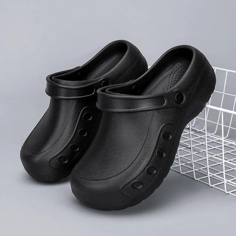 2025 Men's Casual Outdoor EVA Injection Molded Anti Slip Slippers Outsole Comfortable Garden Cloth Waterproof Sandals Size 39-48