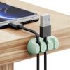 Wall mountable self-adhesive silicone cable organizer multi-functional cable winder earphone cables phone data cables wires