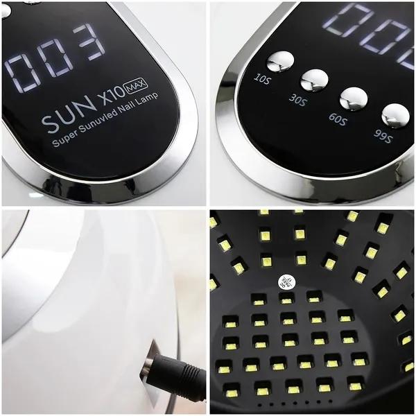 SUN X10 Max 280W LED Lamp Nail Dryer 66LEDs UV Ice Lamp For Drying Gel Polish Timer Auto Sensor Manicure Tools