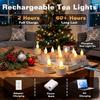 12PCS/set LED Candle Lights Magnetic Charging Candle Light Strip with Remote Control Perfect for Halloween, Christmas, and Weddings
