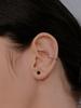 Hei Onyx Ball Earring (4Mm/6Mm)