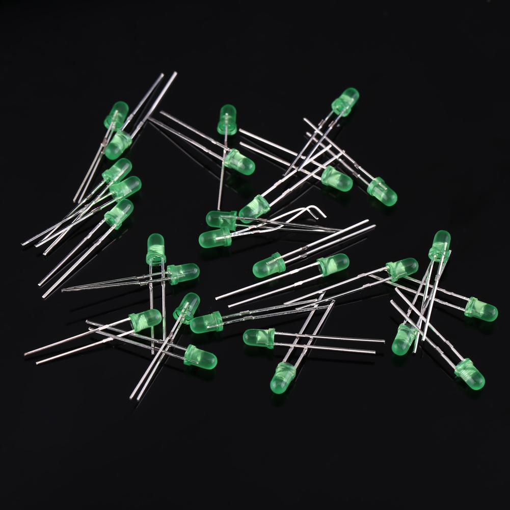 500pcs 3mm LED Light White Yellow Red Blue Green Assortment Diodes DIY Kit
