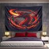 Fiery Red Dragon Breathing Flames Pattern Wall Hanging Tapestry Decorative Tapestry Home Decor for Bedroom and Living Room