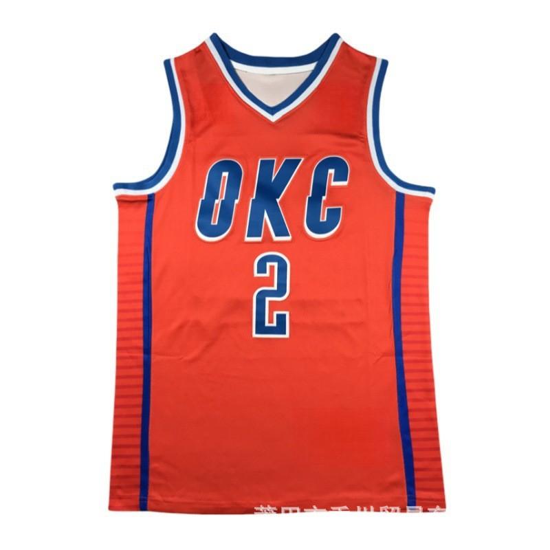OKC Thunder Basketbalový dres Pánský Bavlněný Týmový úbor Tréninkový Zápas Fanouškovské oblečení Modrá Černá Oranžová S M L XL XXL